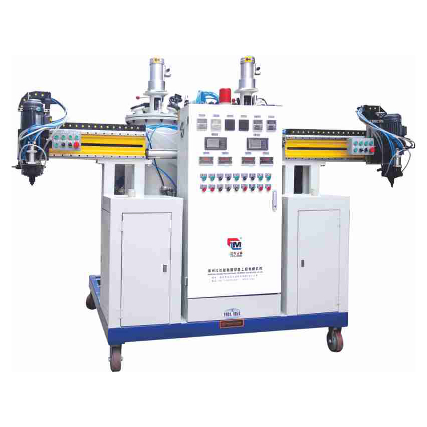 Multi-head seal line pouring machine